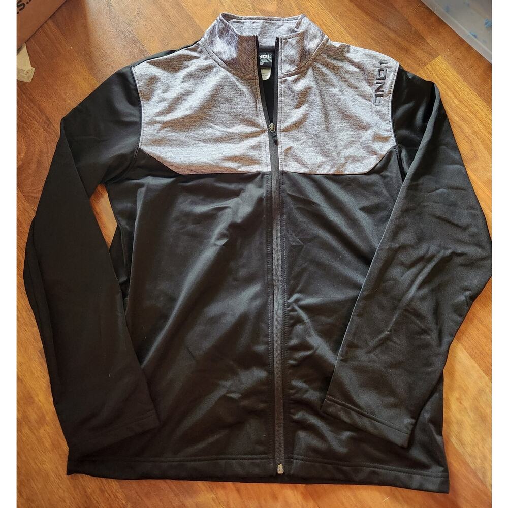And1 Black and Gray Athletic Track Jacket Full Zip Size Medium